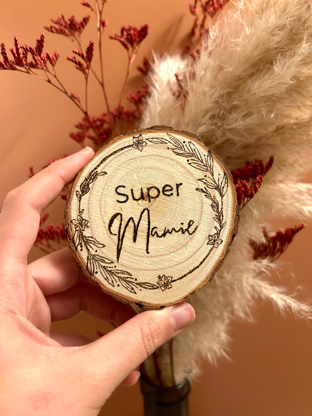 Dessous de verre en bois personnalisable