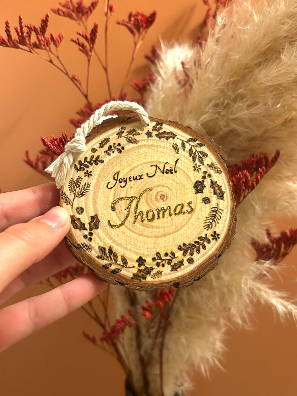 Décoration de Noël en bois personnalisable