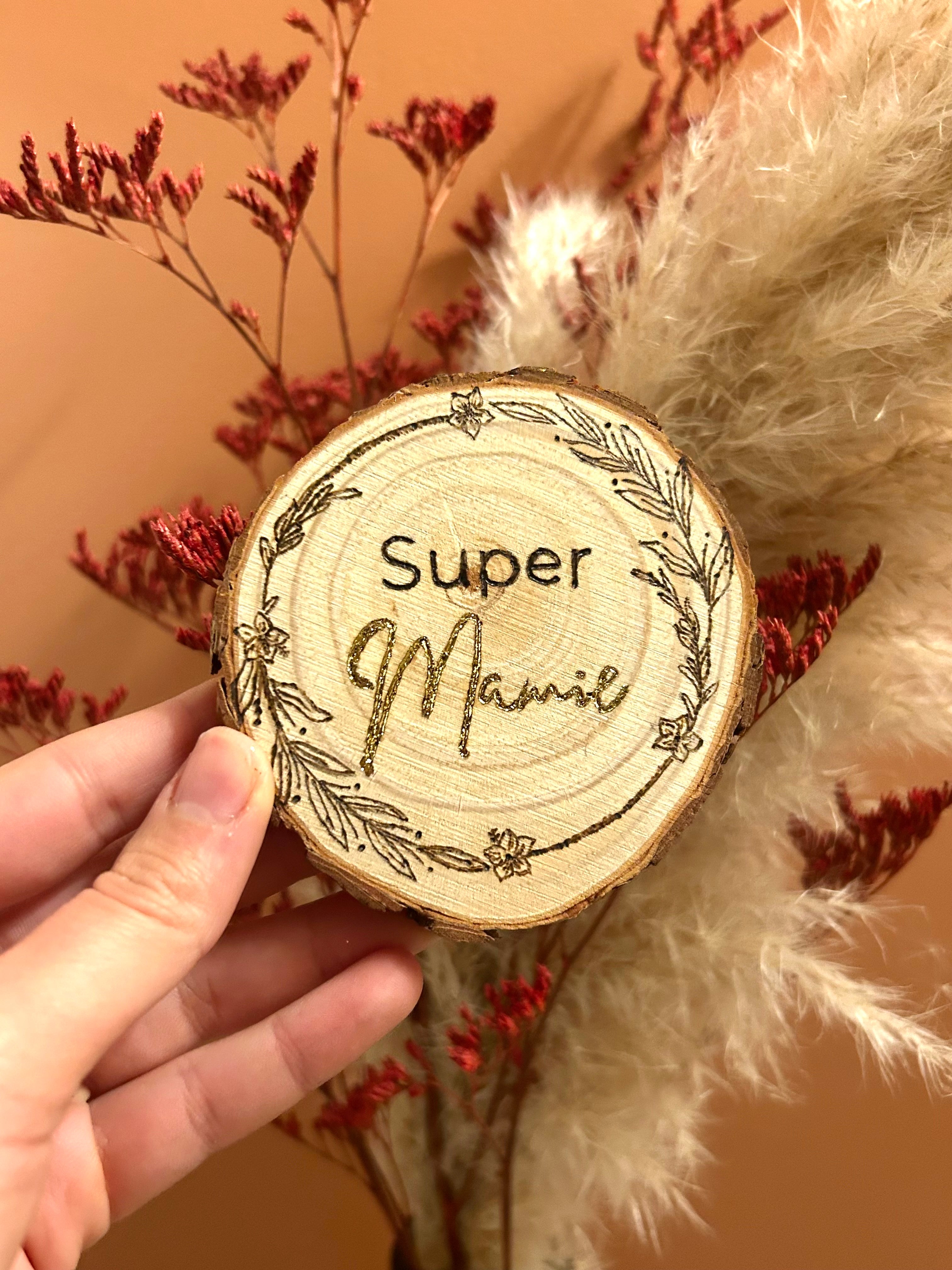 Dessous de verre en bois personnalisable